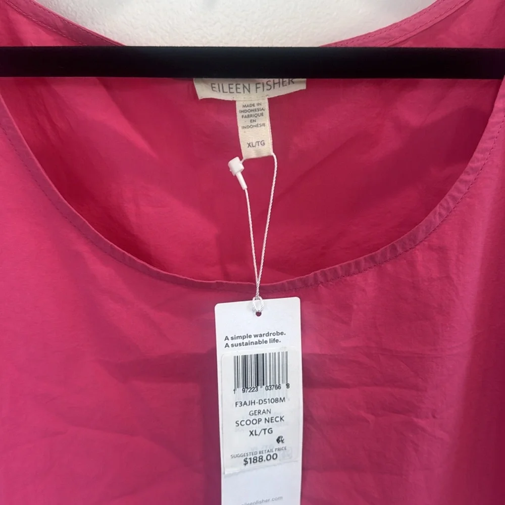 NWT Eileen Fisher Tiered Organic Cotton Midi summer lagenlook vacation Dress XL
